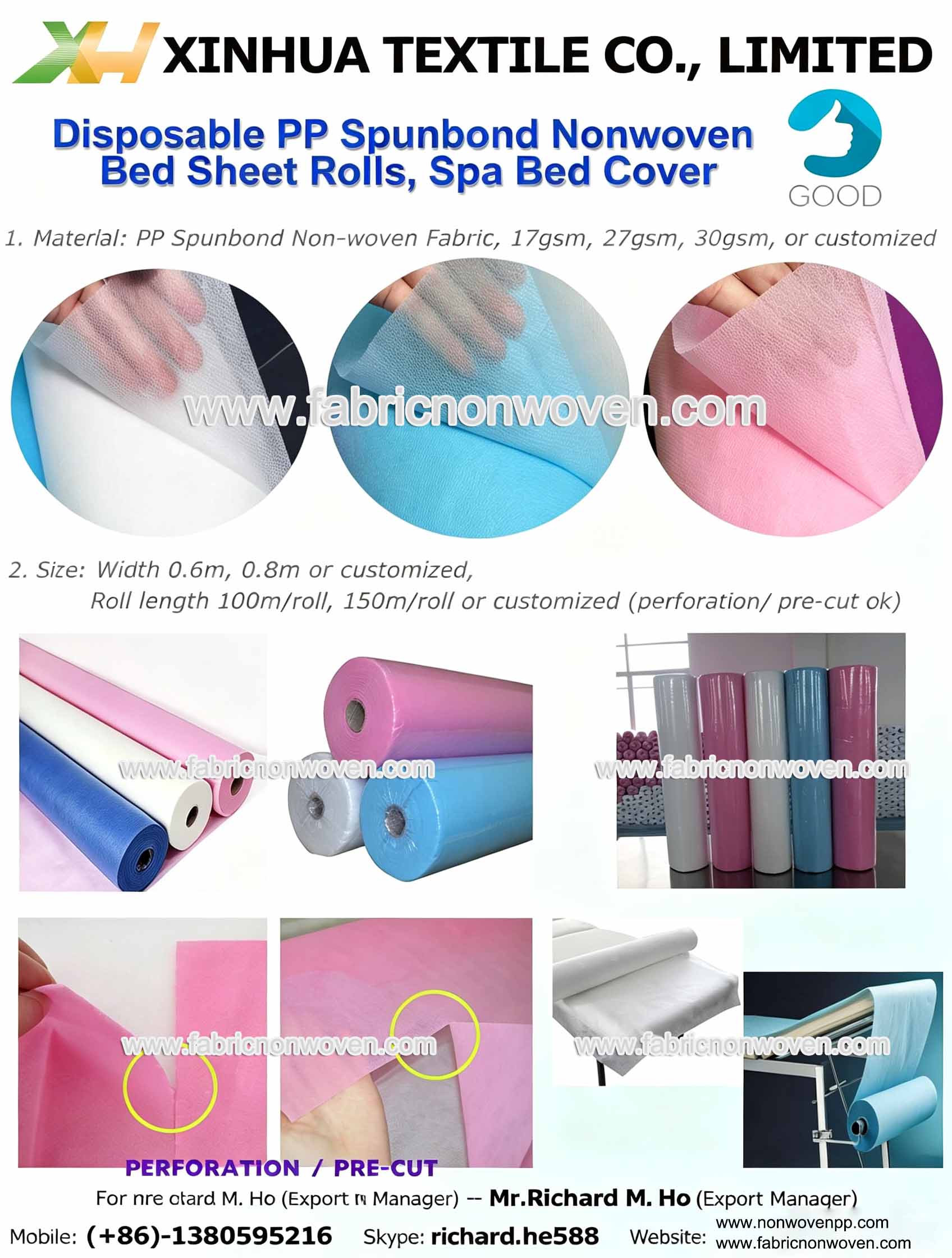 PP Non Woven Bed Sheet Roll